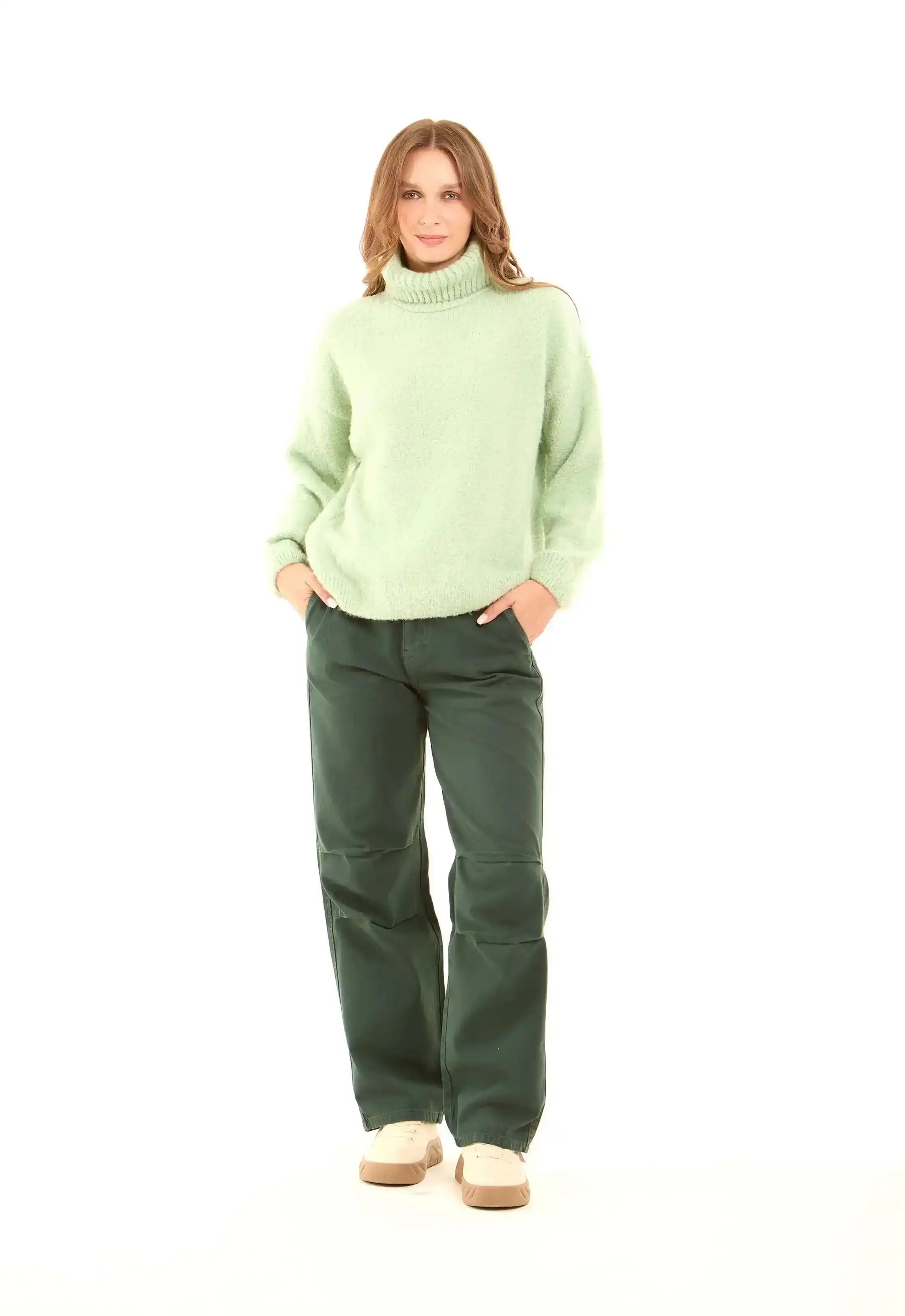 Chunky Turtle Neck Soft Cozy Pullover - Image 5