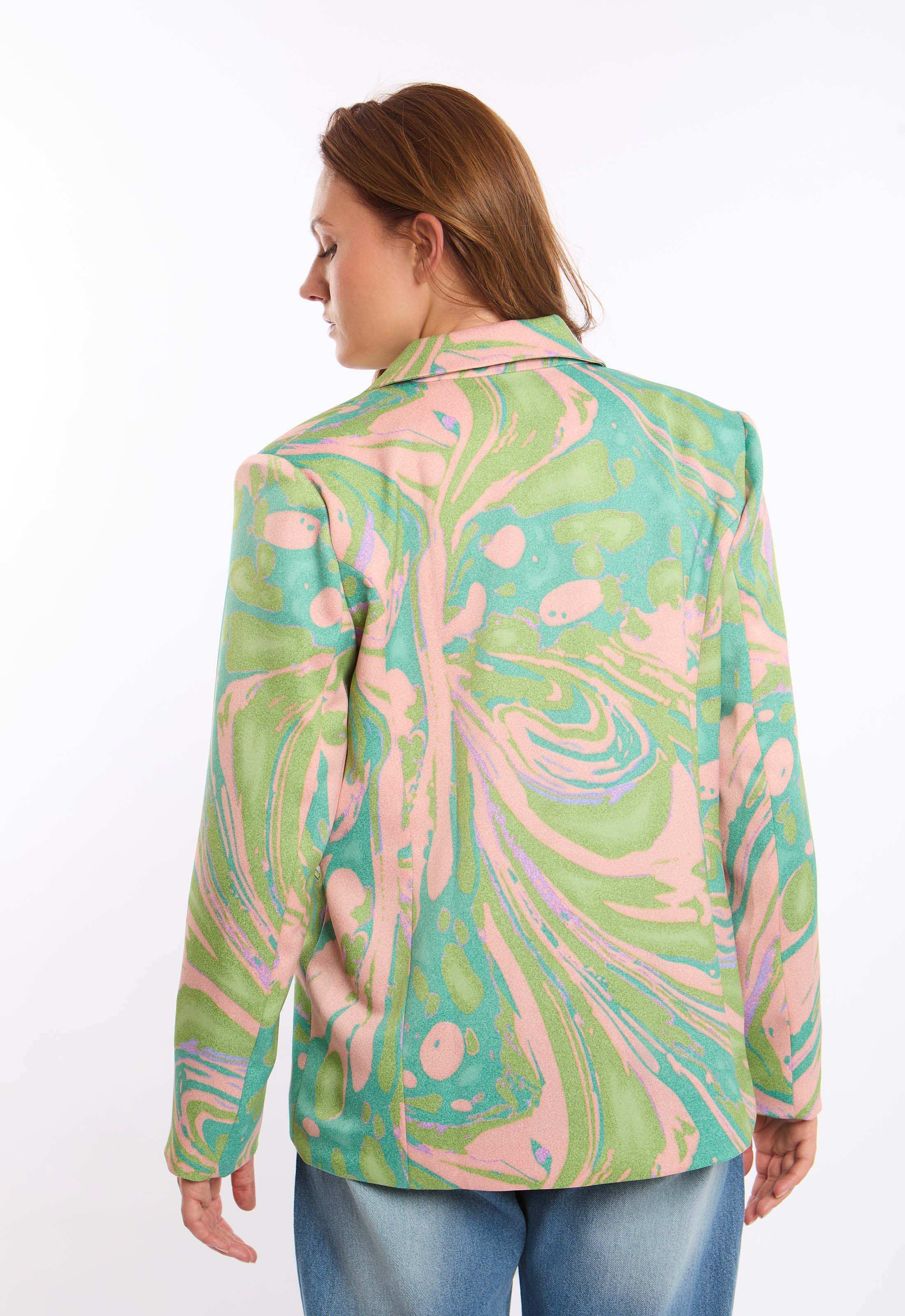 Marble-Print Tailored Blazer - Image 3