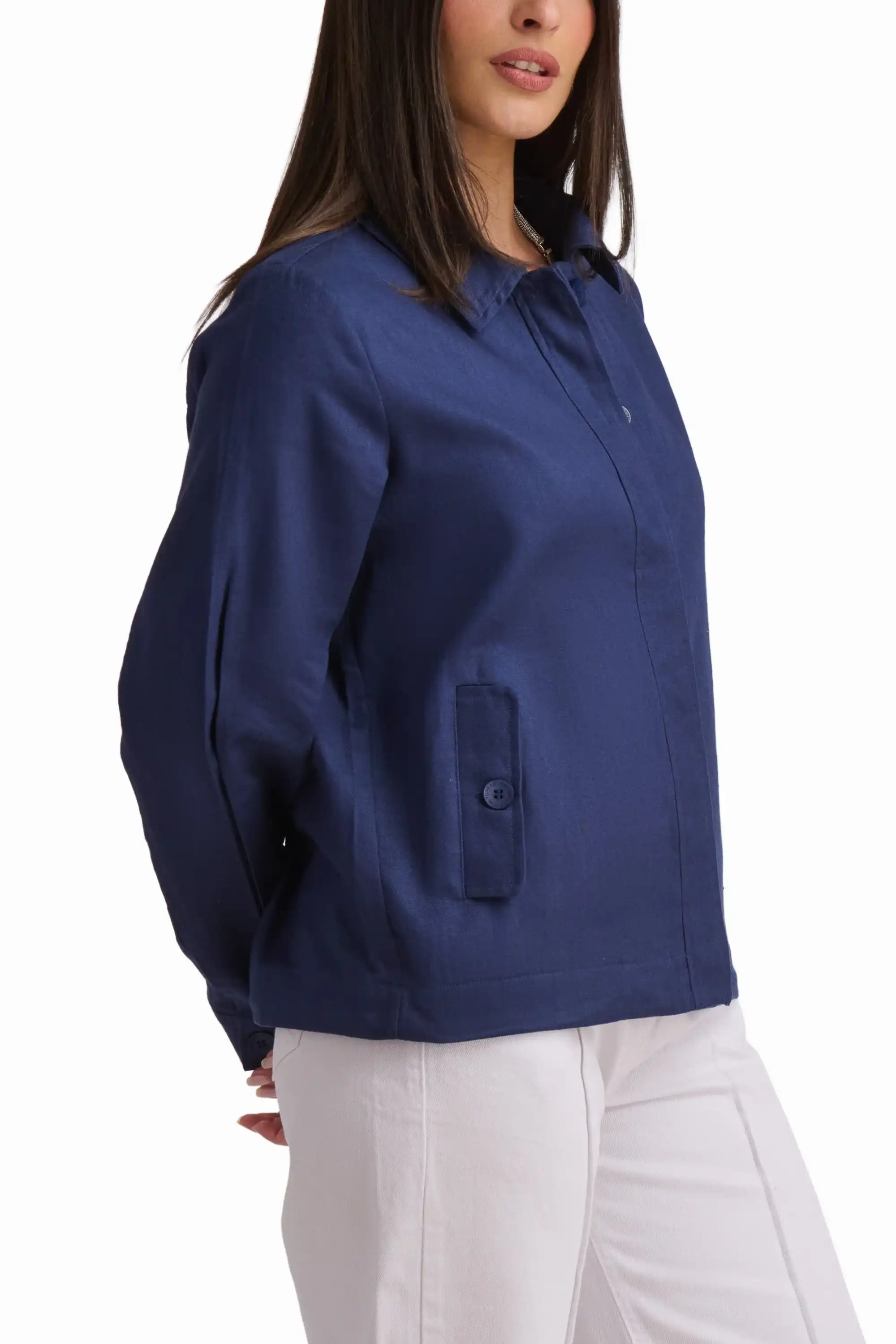 Midnight Blue Tailored Jacket - Image 3