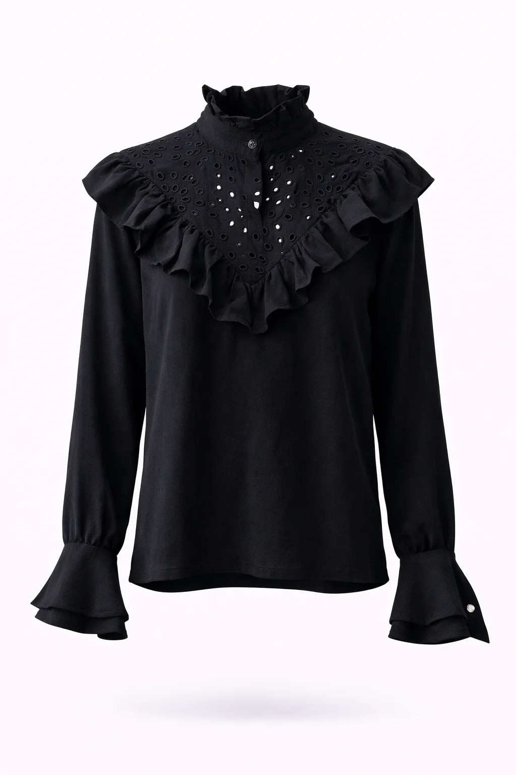 Noir Victorian-Inspired Top