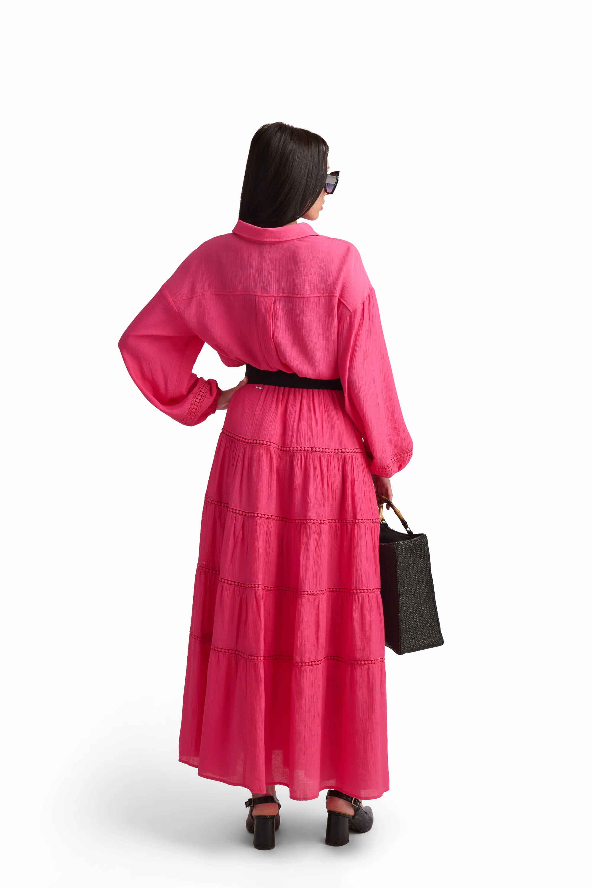 Fuchsia Lace-Trim Shirt - Image 4
