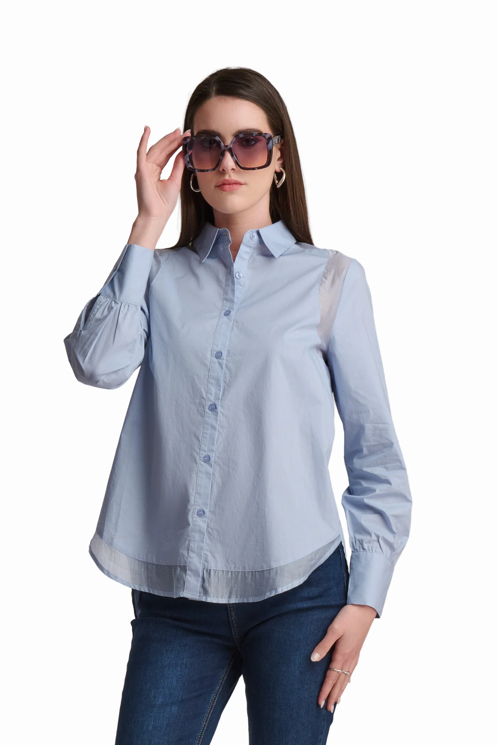 Blue Cotton Shirt - Image 2