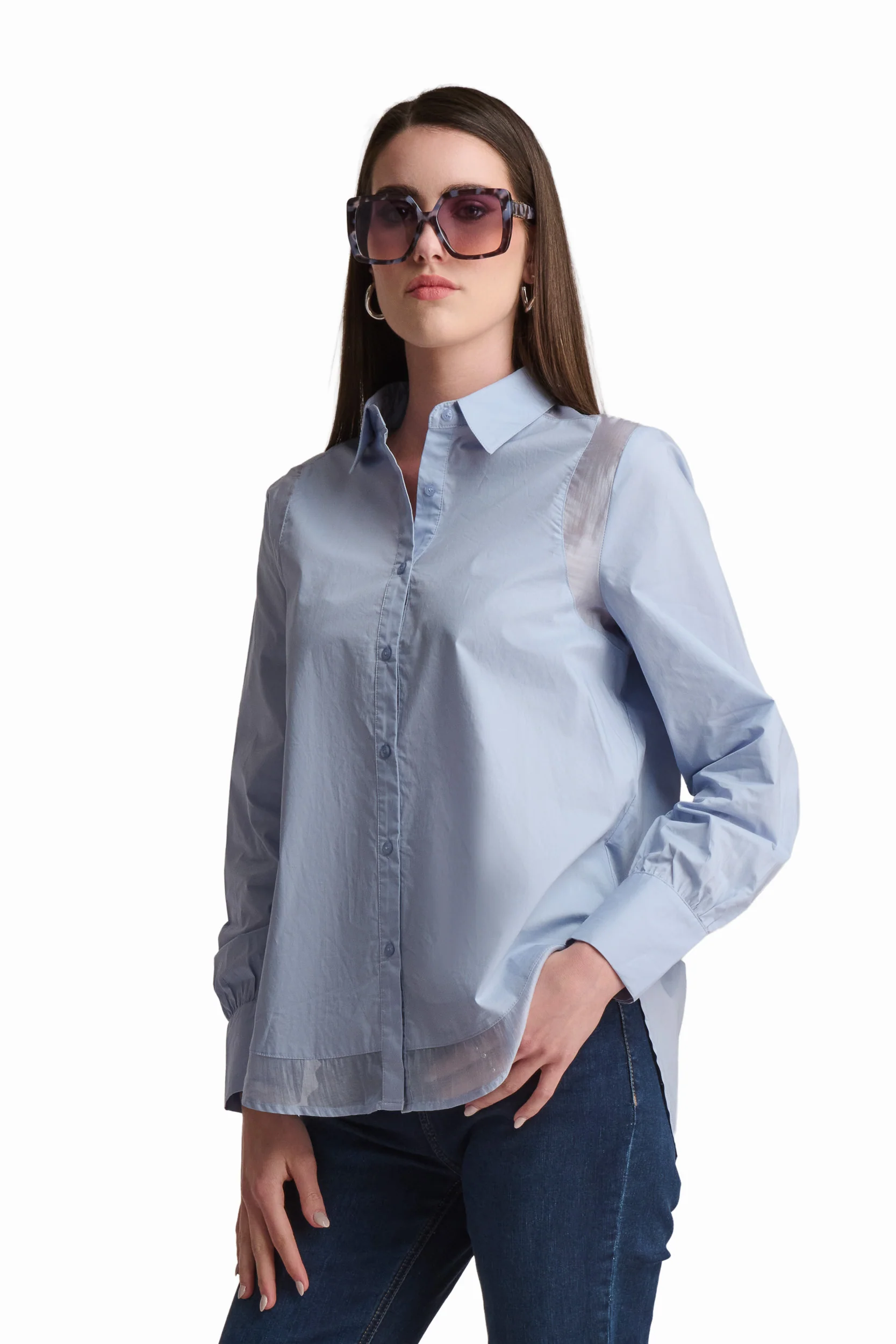 Blue Cotton Shirt - Image 4