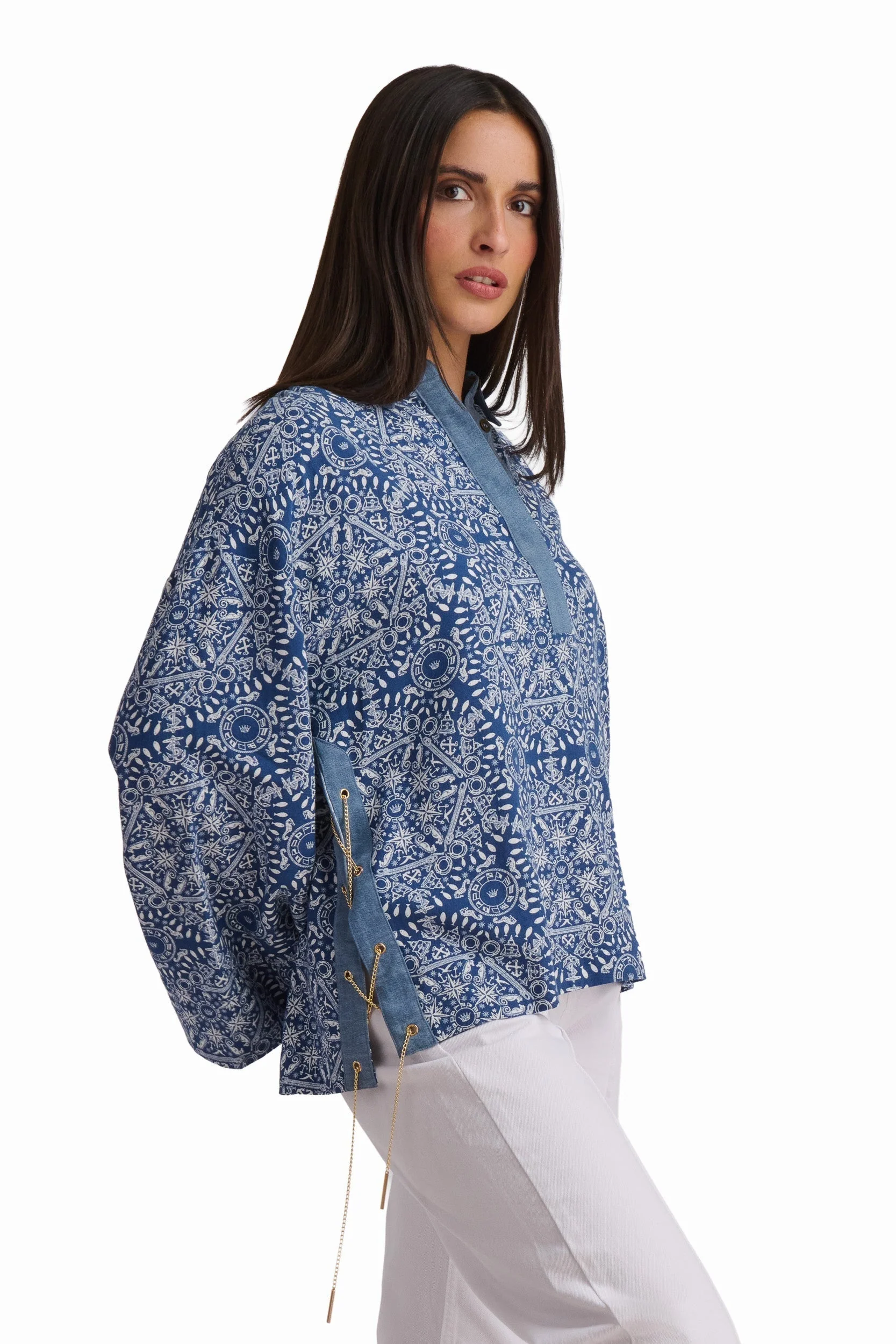 Blue Patterned Shirt - Image 2