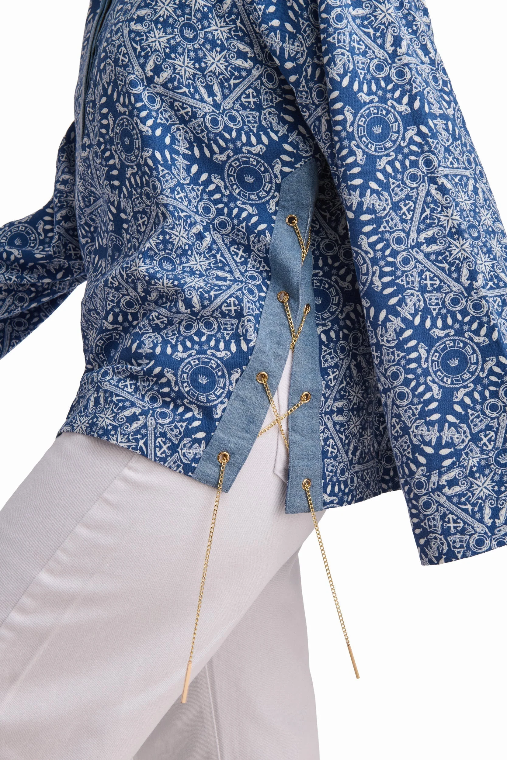 Blue Patterned Shirt - Image 3