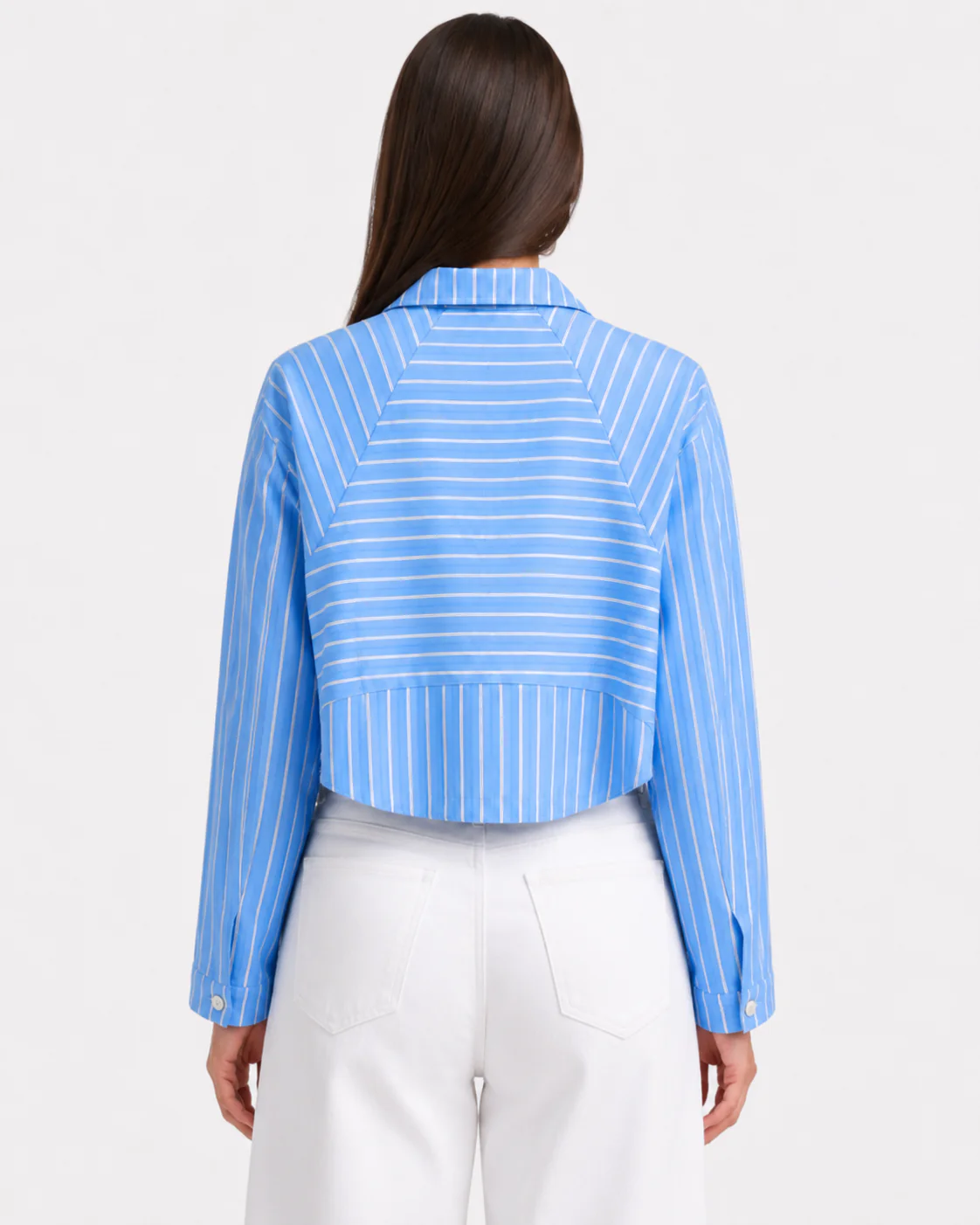 Blue Striped Zip Jacket - Image 3