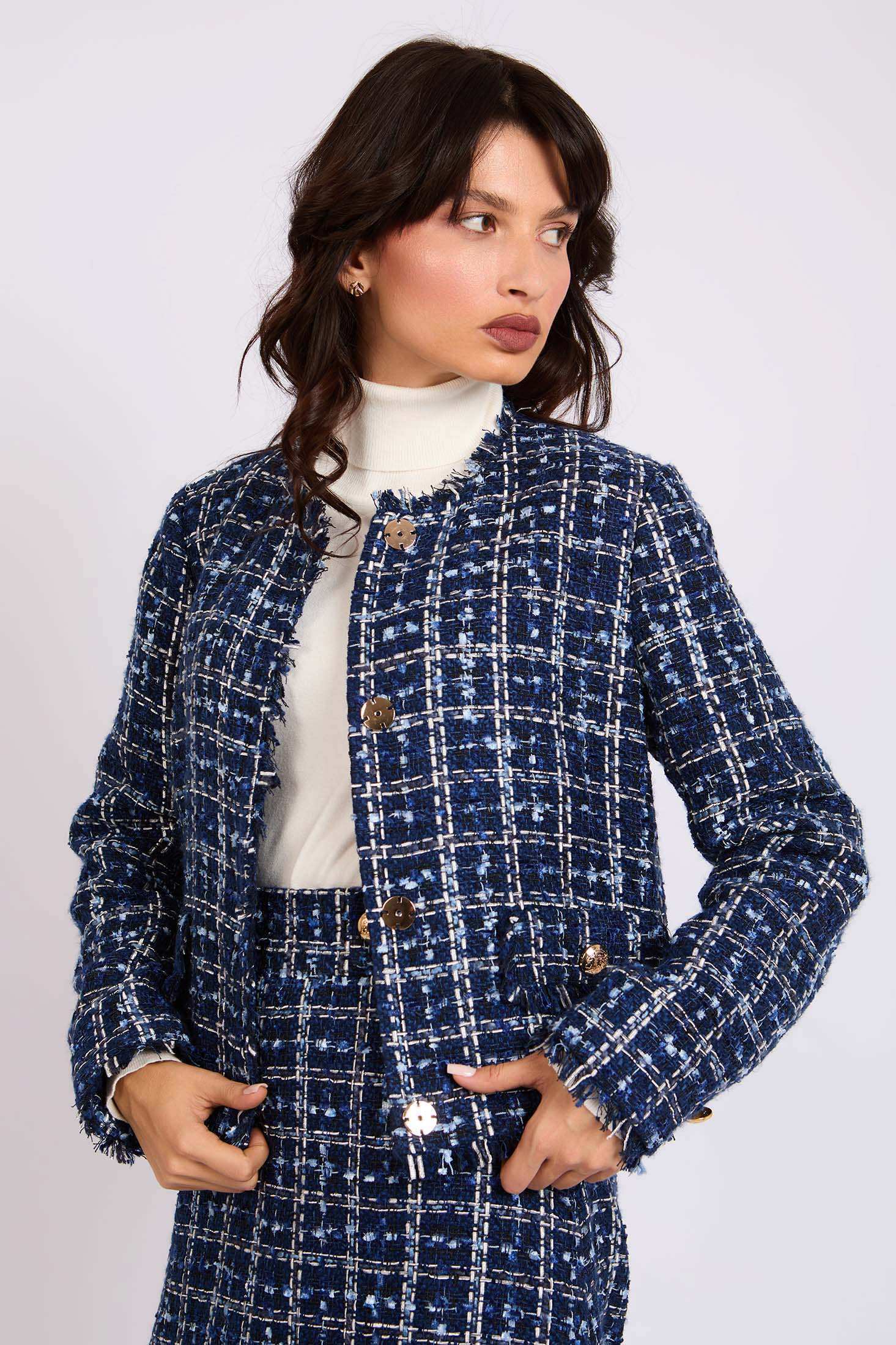 Women Regular Fit Jacket Blue - Image 4
