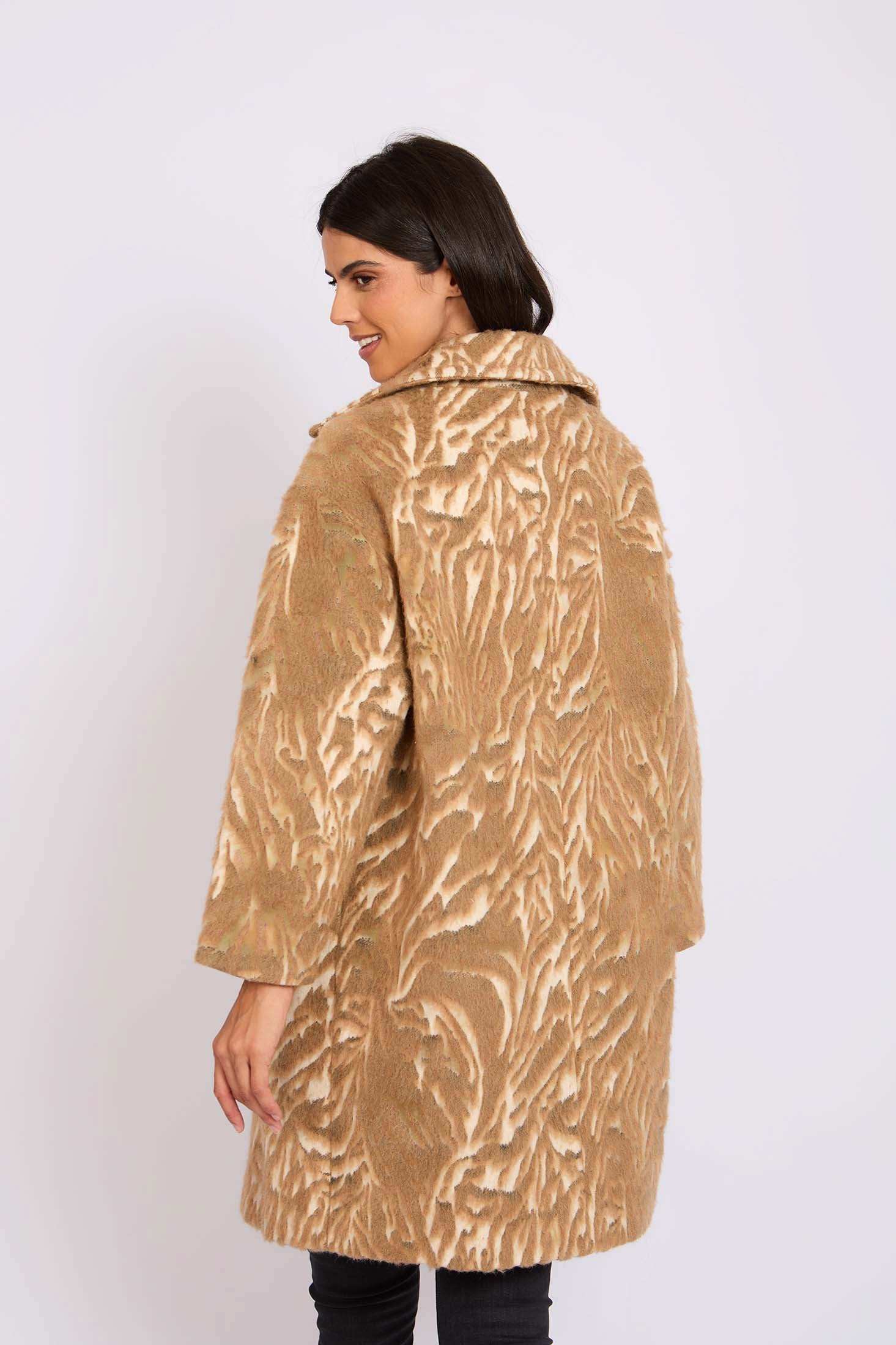 Women Regular Fit Coat Brown - Image 4