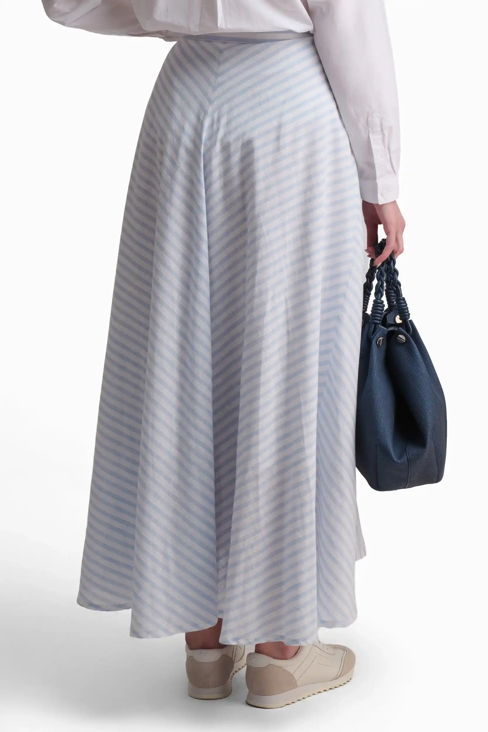 Sky Stripe Flow Maxi Skirt - Image 4
