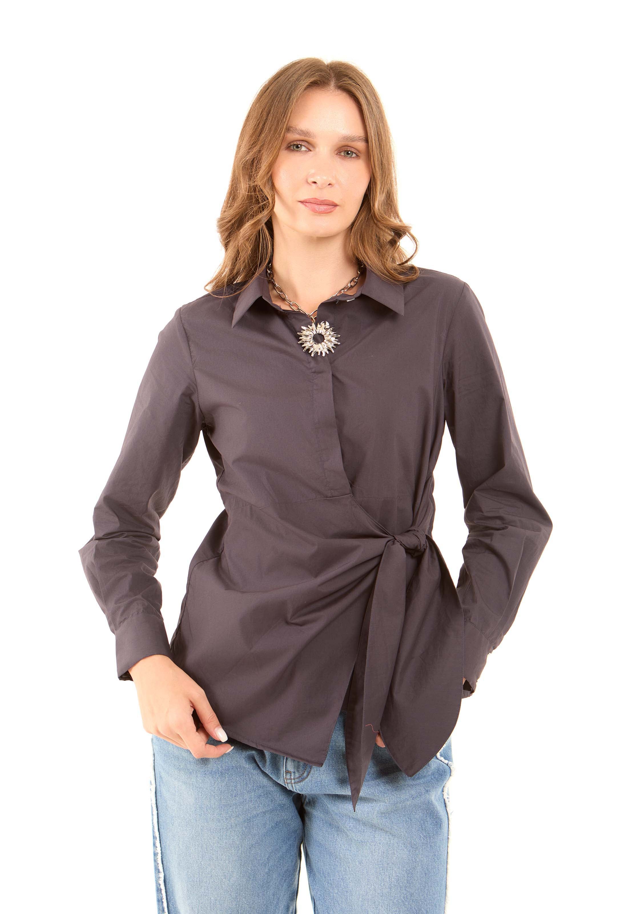 Chic Wrapped Cotton Shirt - Image 2