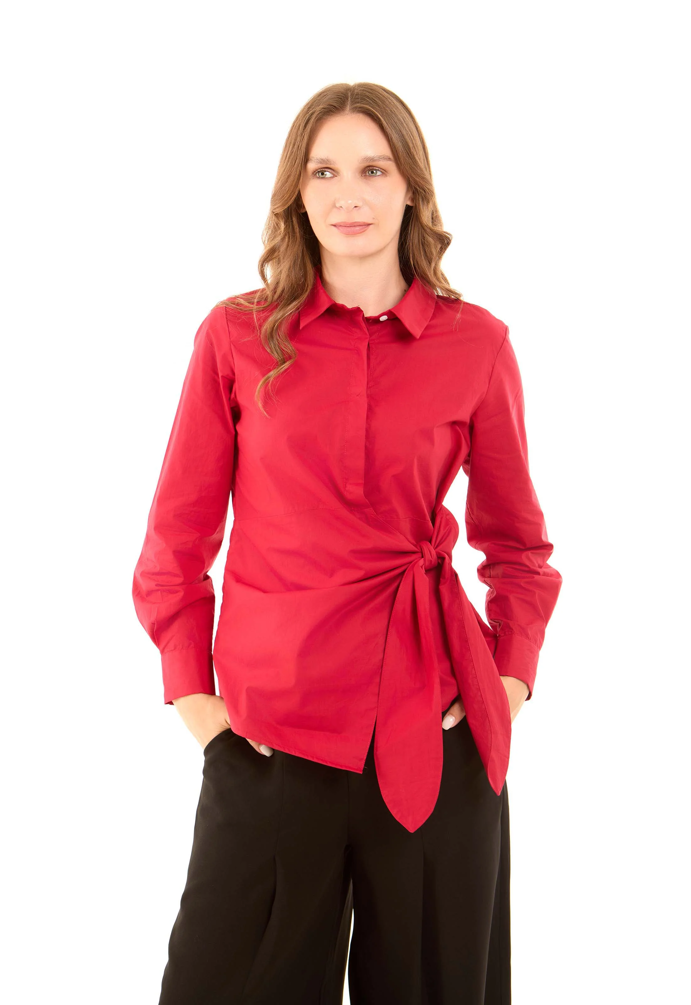 Chic Wrapped Cotton Shirt - Image 9