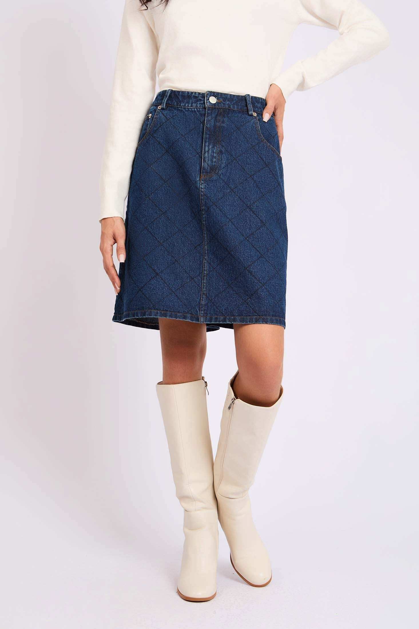 Women Regular Fit Skirt Blue - Image 4