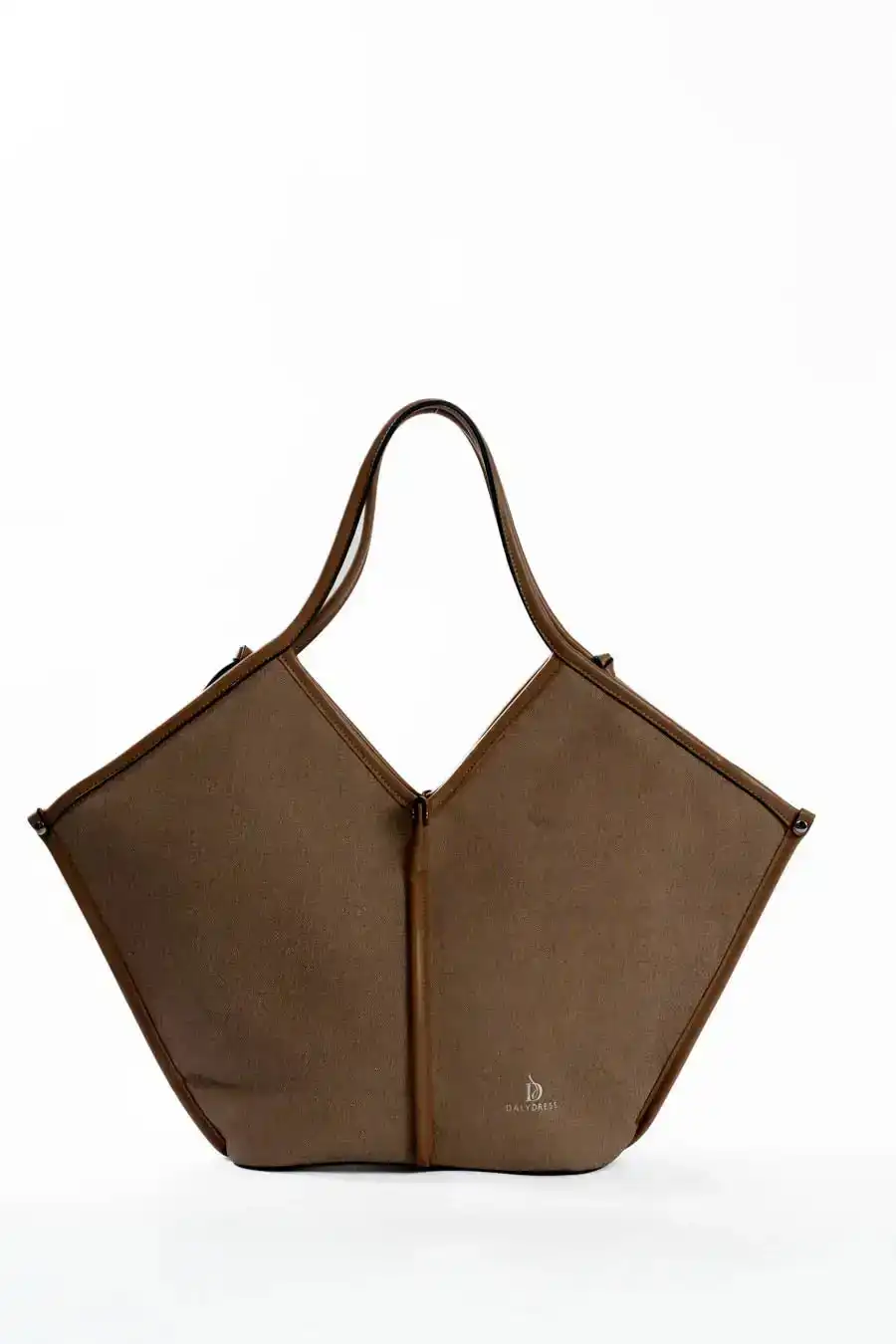 Modern Leather Trimmed Shoulder-Bag - Image 3