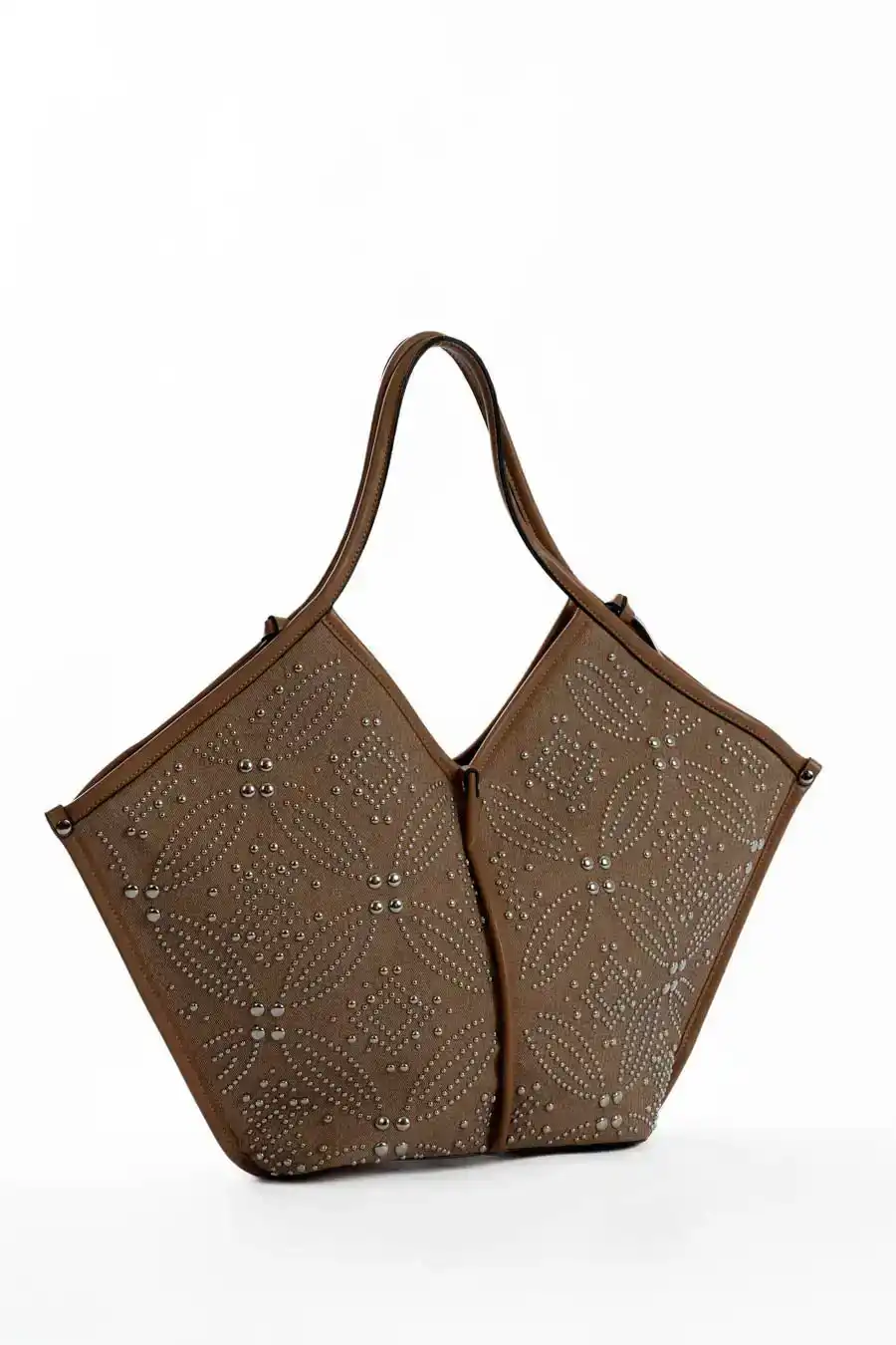 Modern Leather Trimmed Shoulder-Bag - Image 4