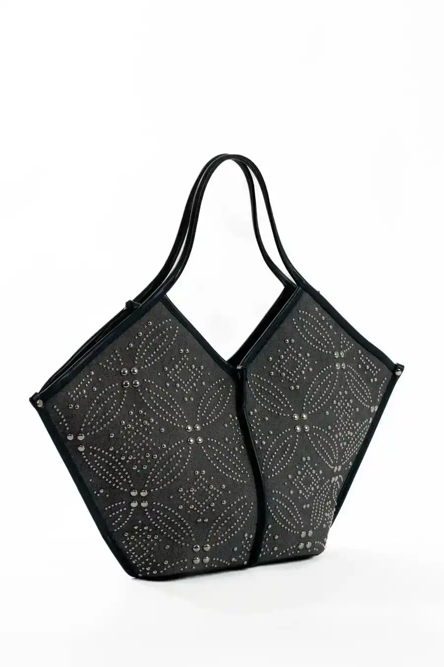 Modern Leather Trimmed Shoulder-Bag - Image 3