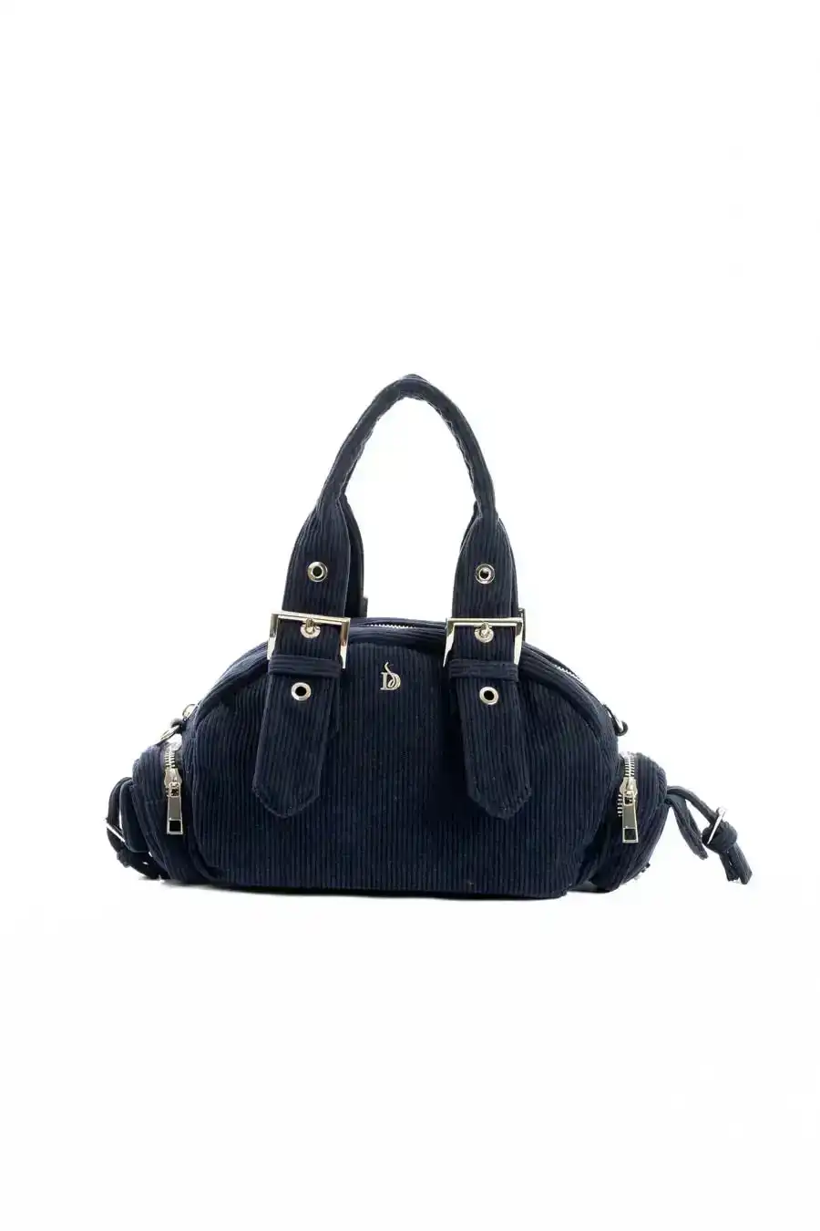 Corduroy Buckled Handle Casual Handbag - Image 2