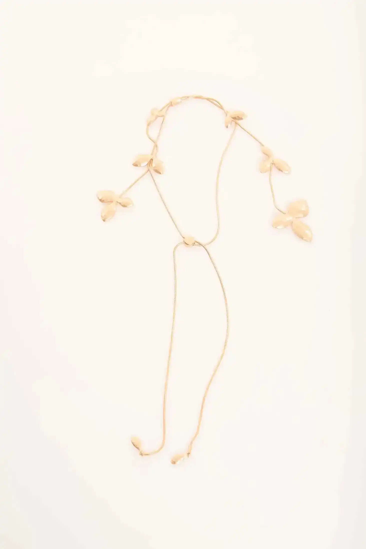 Floral Pendants Drawstring Necklace