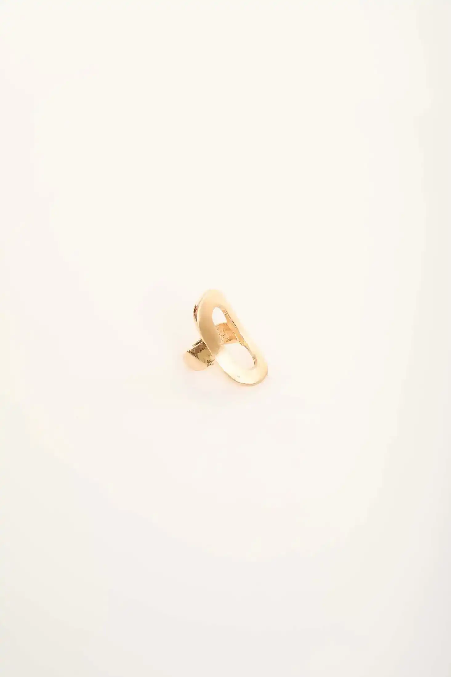 Geometric Elongated Hollow Statement Ring - Image 3