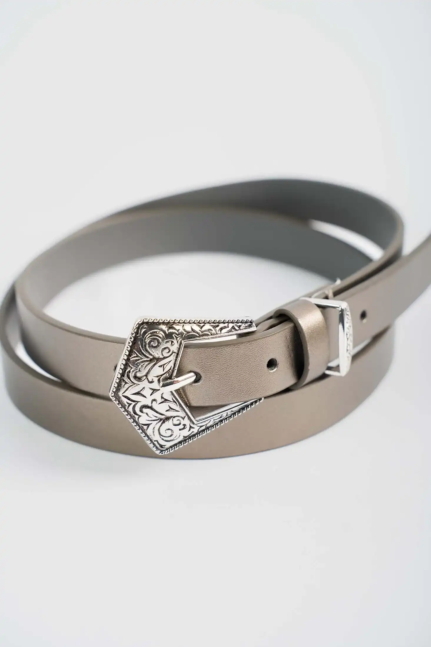 Sand Leather Oxide Western Belt - Image 3