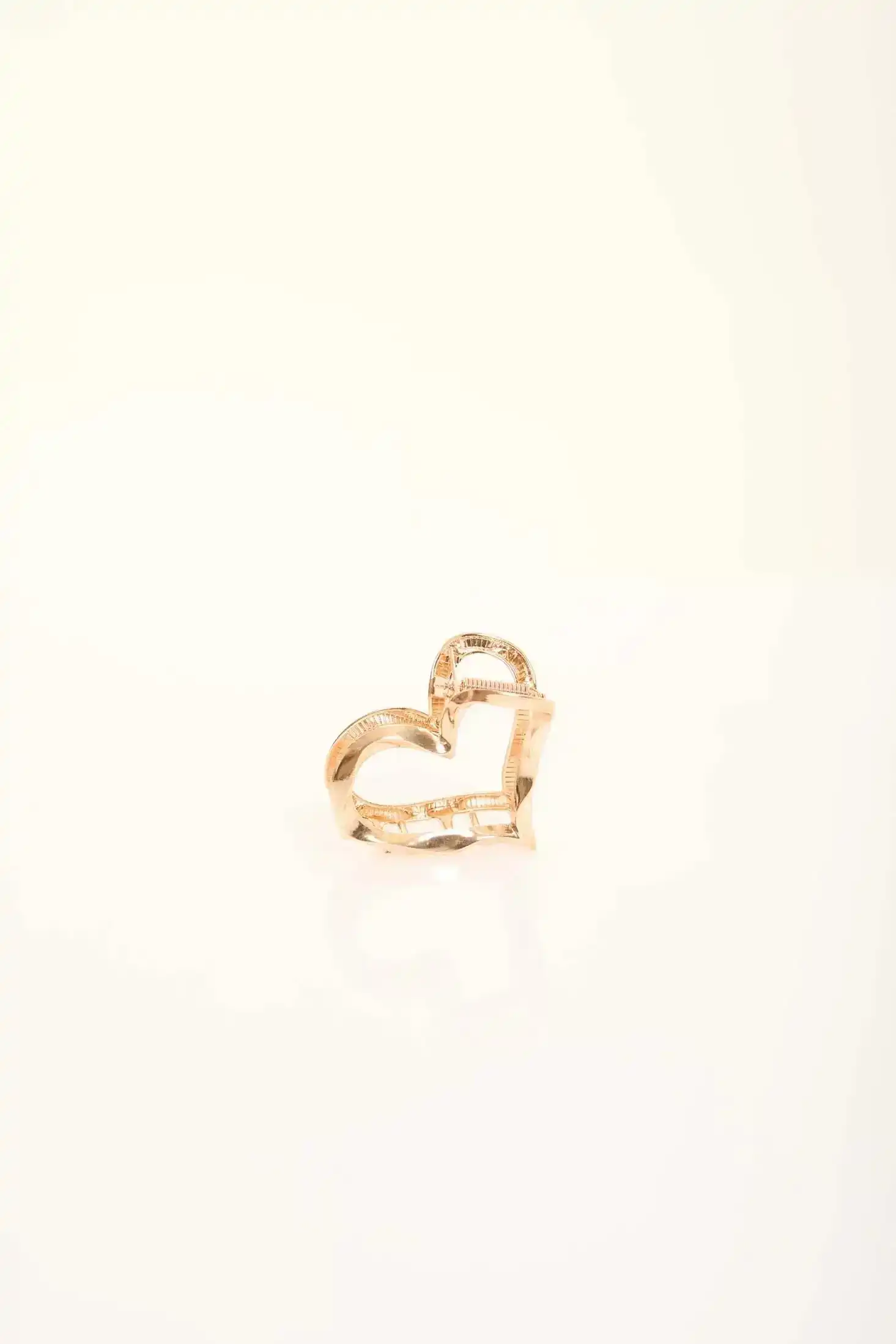 Wavy Heart Metal Hair Clip